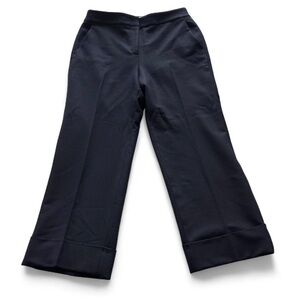 Via Masini 80 Black Trousers with Cuffs A22M650N (IT 46/US 10-12)
